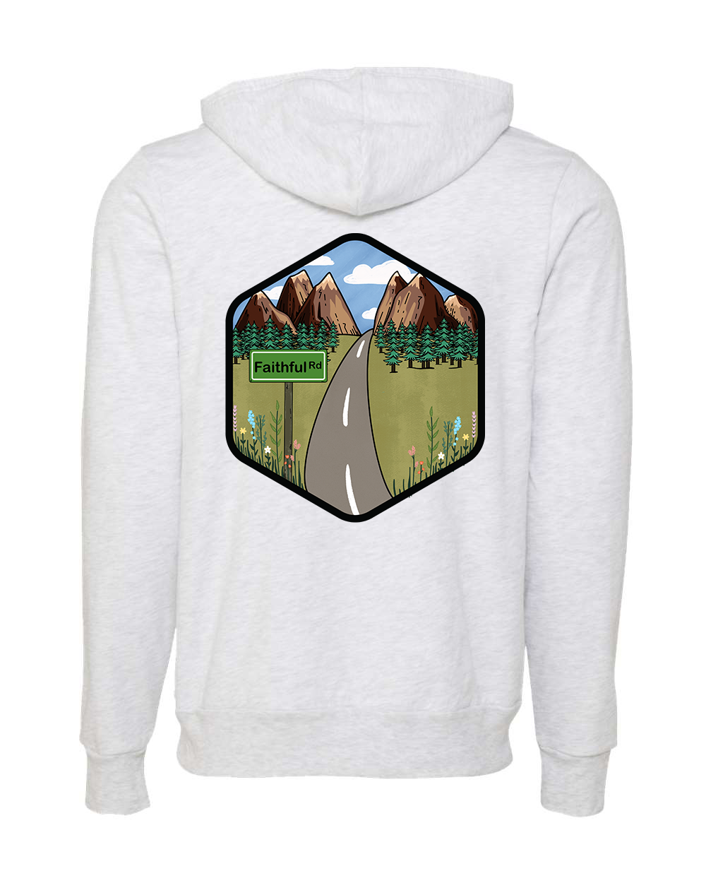 Faithful Road - Unisex Hooded Zip-Up