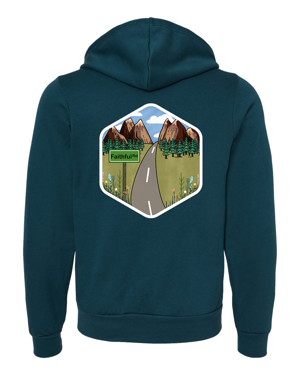 Faithful Road - Unisex Hooded Zip-Up