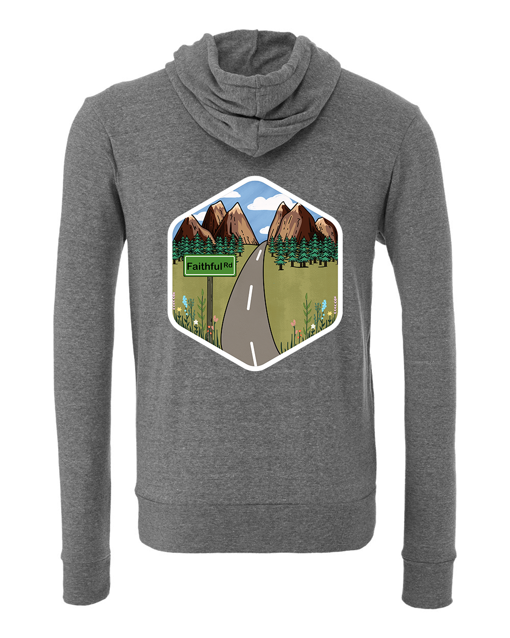 Faithful Road - Unisex Hooded Zip-Up