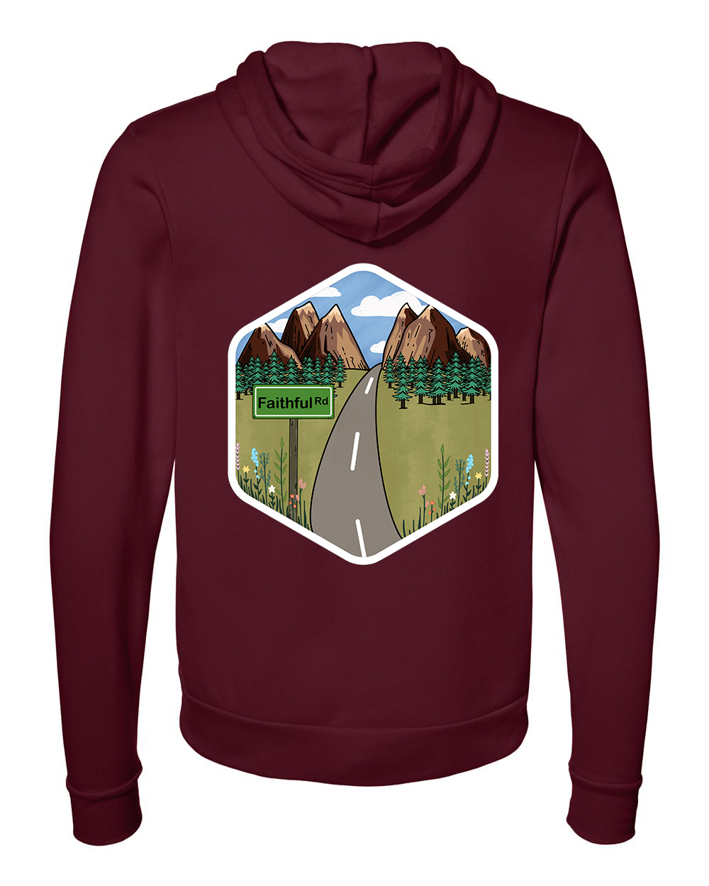 Faithful Road - Unisex Hooded Zip-Up