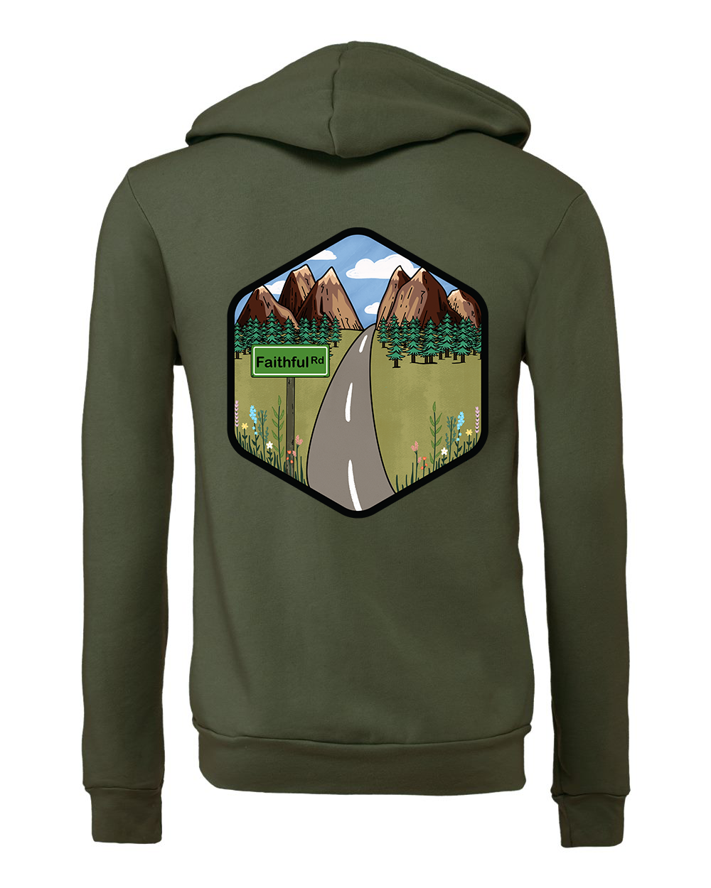 Faithful Road - Unisex Hooded Zip-Up