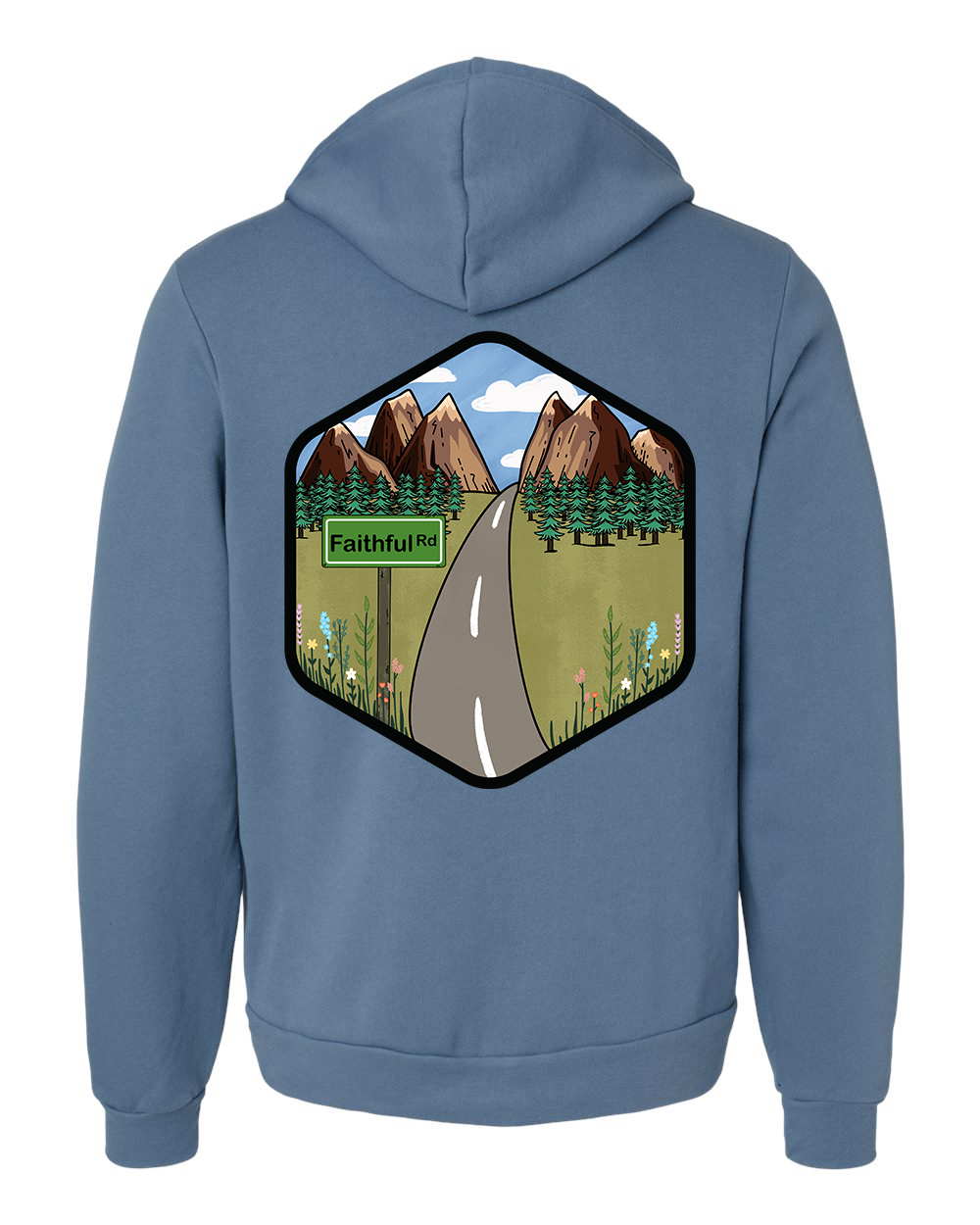 Faithful Road - Unisex Hooded Zip-Up