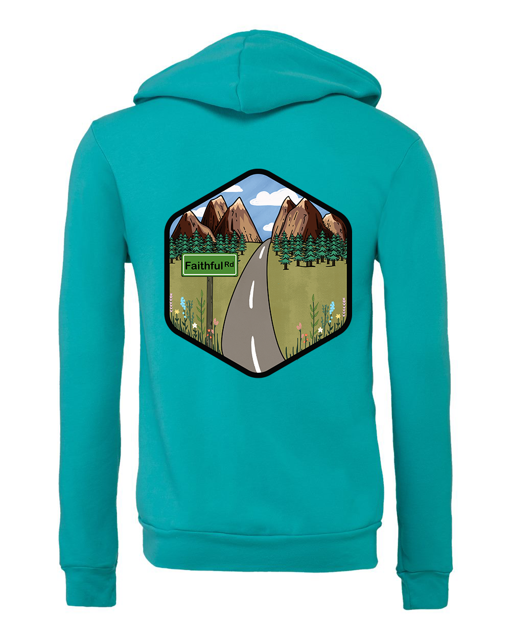 Faithful Road - Unisex Hooded Zip-Up