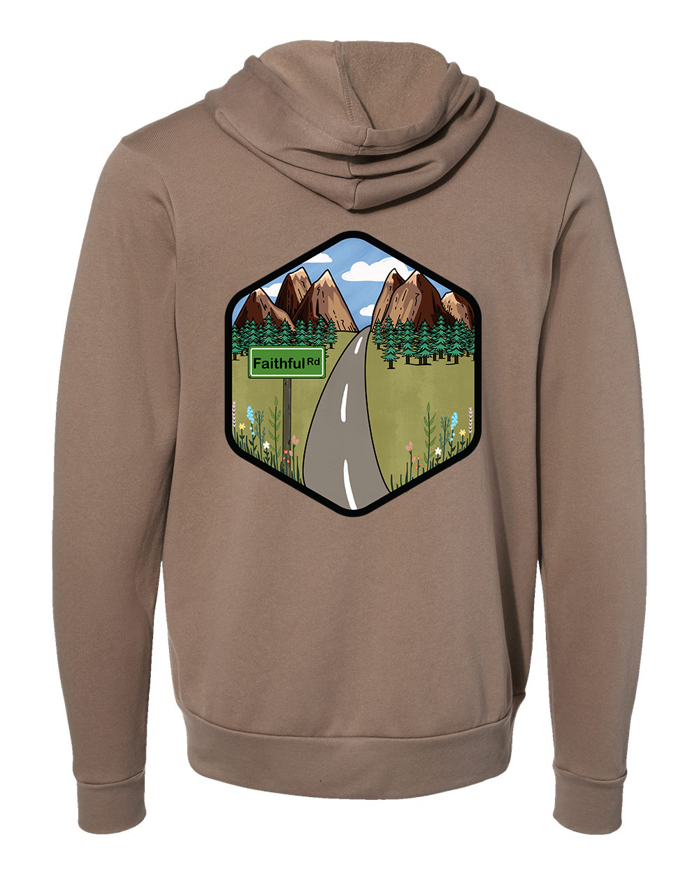 Faithful Road - Unisex Hooded Zip-Up