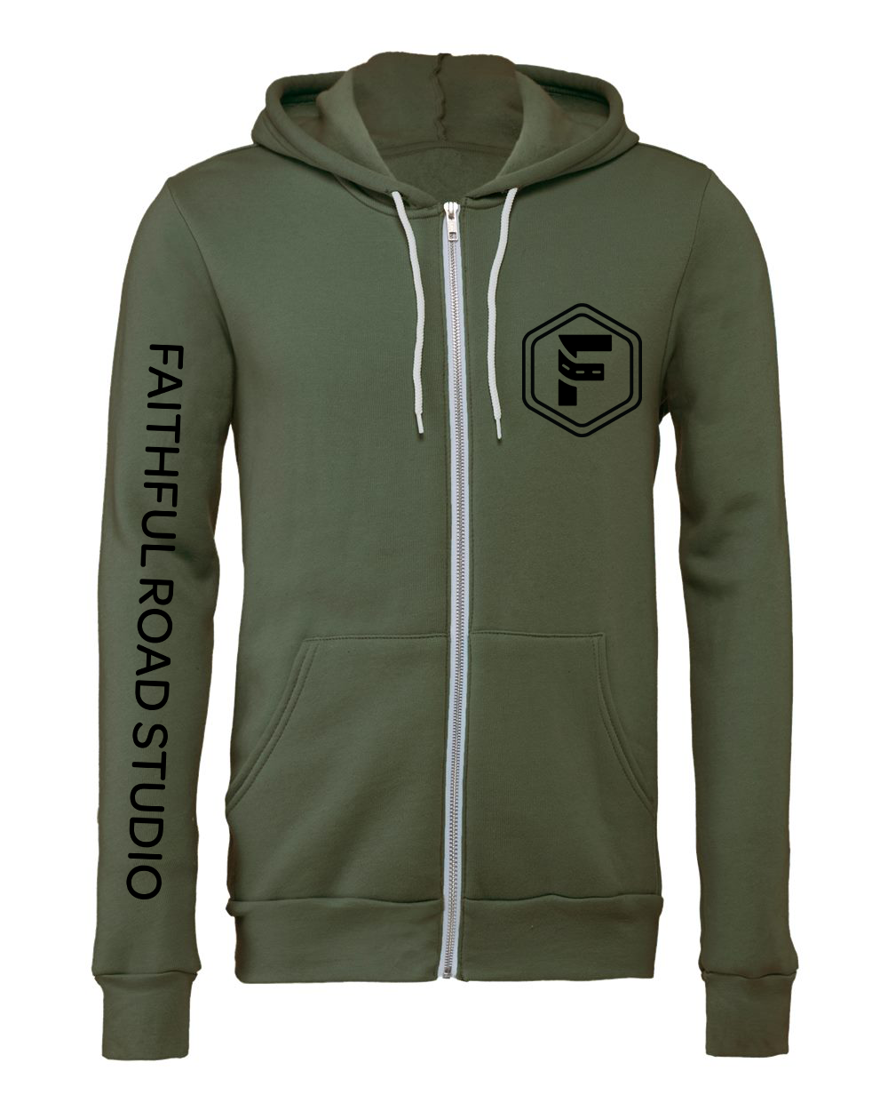 Faithful Road - Unisex Hooded Zip-Up